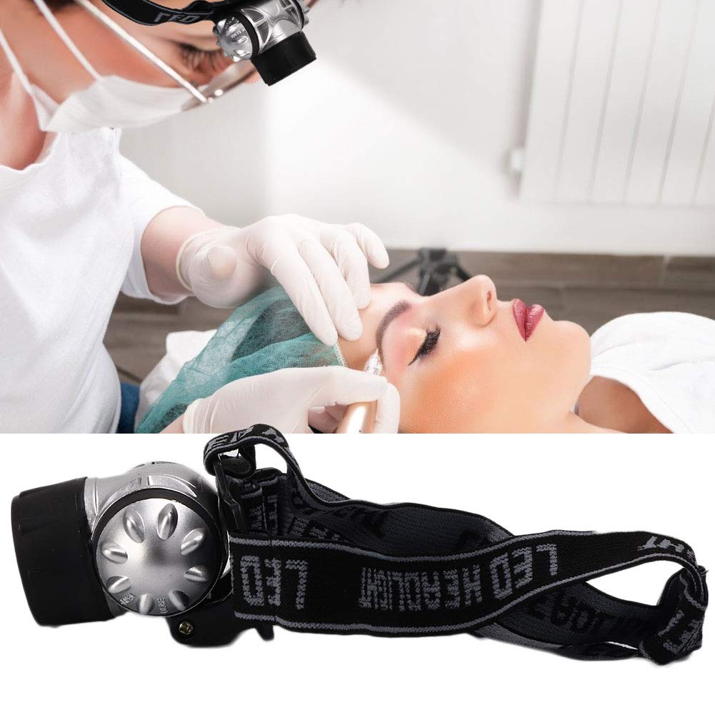 Sonew Head Lamp, Adjustable LED Tattoo Lamp Beauty Accessory for Makeup Work Light, 3 Lighting Modes Tattoo Work Light for Camping Hiking Outdoors