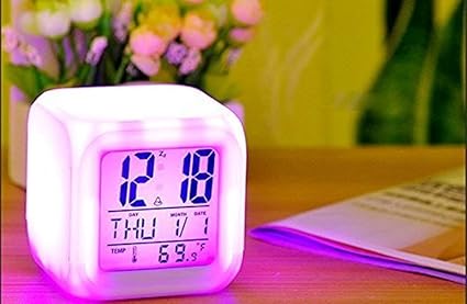 Cutest New Arrival Colour Changing Table Alarm Clock, Kids Room Decor (01 Pc.)