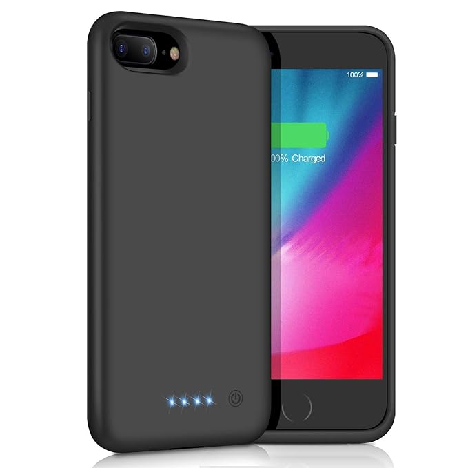 Kilponen Akku Hülle für iPhone 8 Plus/7 Plus/6 Plus/6S Plus,[8500mAh] Externe Ladebatterie Backup Schutzhülle Tragbare Handyh