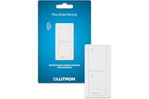 Lutron Pico Remote for Caseta Smart Switch, 2-Button Control , On/Off Control, For Table Top or Wallmount Use, PJ2-2B-GWH-L01, White