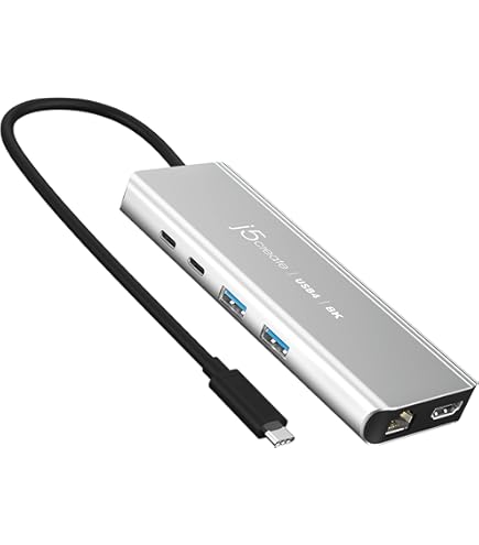 Amazon.com: j5create USB4 Dual 4K Multi-Port Hub - 5 in 1 USB4 Hub