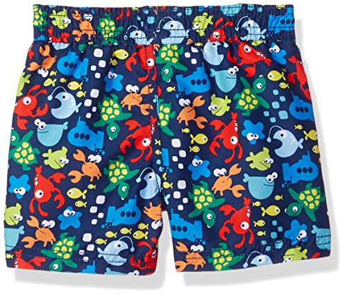 Kiko & Max Baby Boys Set With Short Sleeve Rashguard Swim Shirt, Sea Creatures Green, 18M