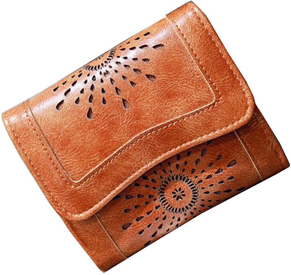 Portamonete Creativo In Pelle PU – Piccolo, A 3 Scomparti Con Chiusura A Bacio, Elegante Interno Floreale, Perfetto Per Carte, Monete E Ricevute