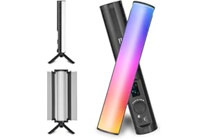 Akozon VLOGLITE B15RGB LED Photography Light RGB Full Color Video Light Portable Handheld Fill with 20 Scene Effects