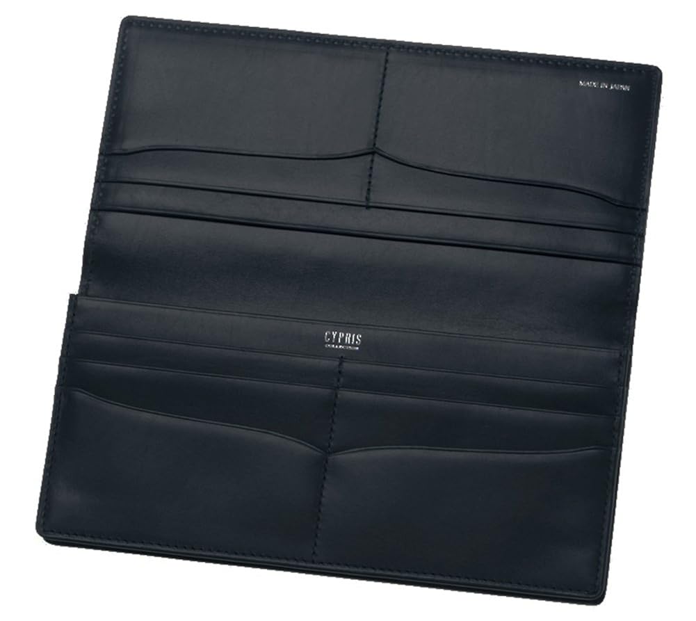Cypris kiwami Collection 長財布 通しマチ束入 極2 B07b3t5jy6ブラック ネイビー 財布 経典 Mbz Eec Co Il