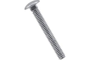 Hillman Group Galvanized Carriage Bolt 1/4” x 4”, 100 Count, Blunt Point, Alloy Steel, Self-Locking Round Head Fasteners, Wood and Metal, No Washer Needed, Rust-Resistant (812524)