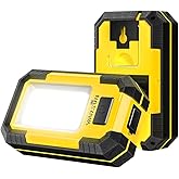 WARSUN 2 PC Portable LED Rechargeable Work Light,Magnetic Base & Hanging Hook, 30W 1200Lumens Super Bright, 5000K, for Car Repairing,Camping,Hiking,Backpacking,Fishing,Hurricane, Yellow
