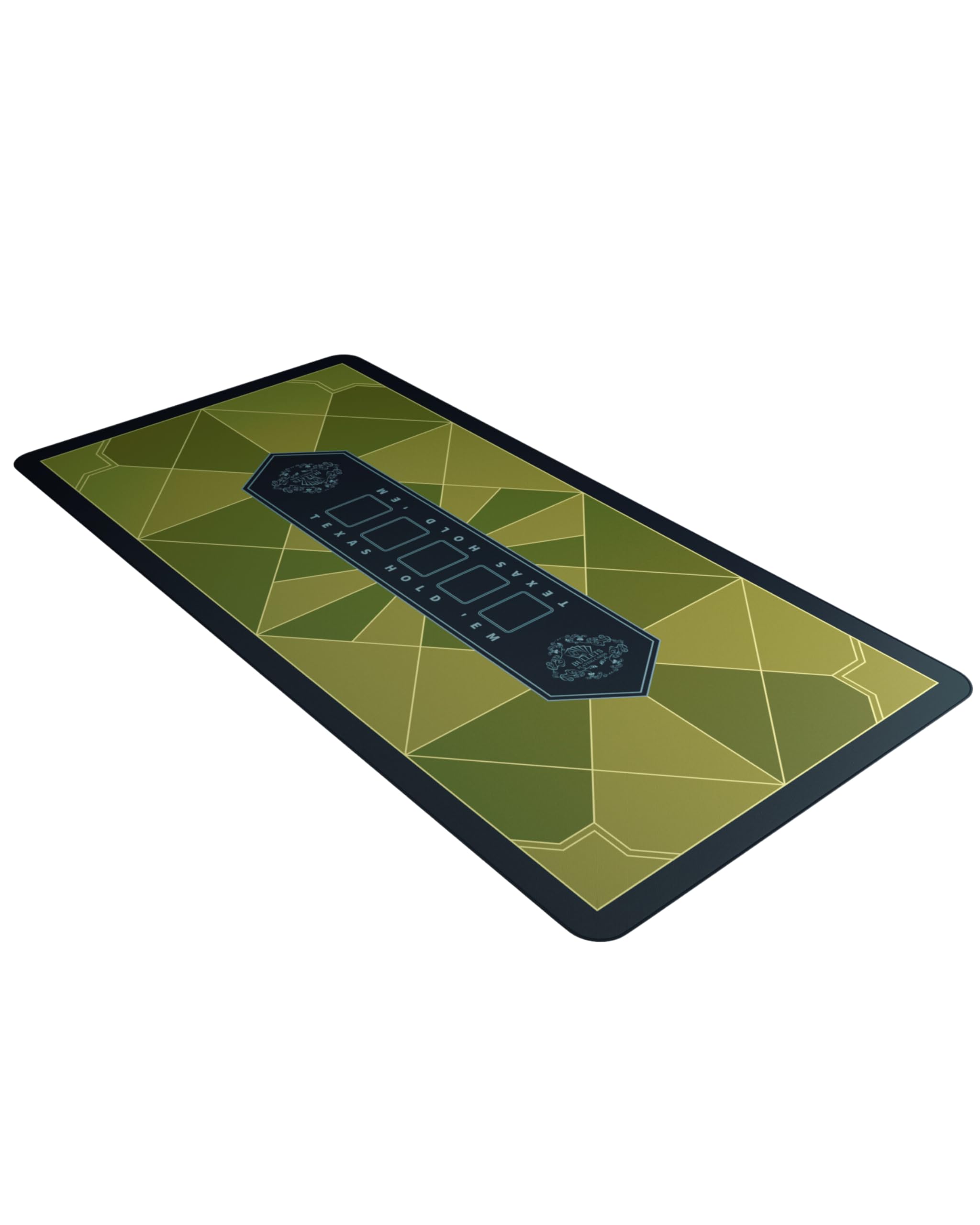 Bullets Playing Cards, Paulie Design Rectangular Poker Mat, Gold, 100 x 60 cm
