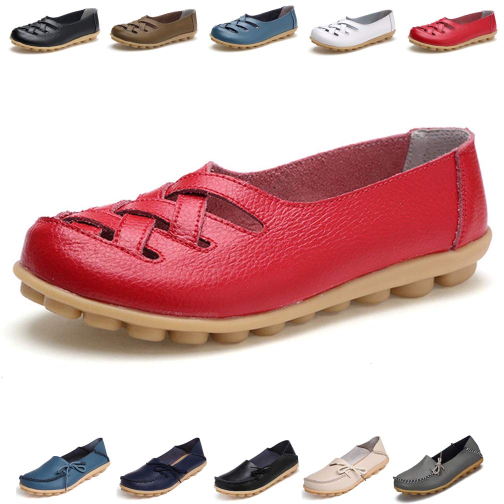 boat shoes red