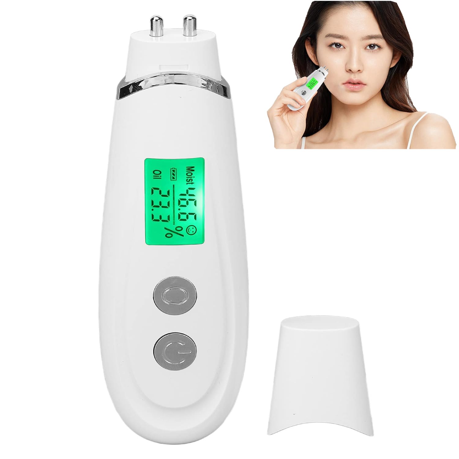 Skin Detector, Facial Moisture Tester Detector Skin Oil Content Moisture Analyzer