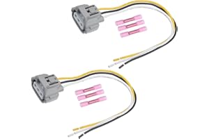 VekAuto Front Turn Signal Wiring Harness Connector Plug, for Toyota 1997-2004, Plastic, No.9098011020, Black, 1 Set Auto Acce