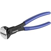 WORKPRO 8 Inch Nail Puller, End Cutting Pliers - Black Finish CR-V Steel | High Leverage End Cutting Nipper, Carpenters Pincers, End Snips for Pulling Nails or Cutting Wires