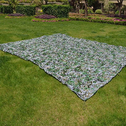Omonic 210D Camouflage Net Desert Woodland Camo Netting for Camping Military Hunting Shooting Sunscreen Netting (Army Digital Camo, 10-16.5ft（3-5m）) - Thumbnail 4