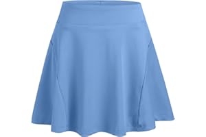 Zaclotre Girls Active Skort High Waisted Pleated Tennis Skirt Running Workout Athletic Skirts with Shorts 4-12Years