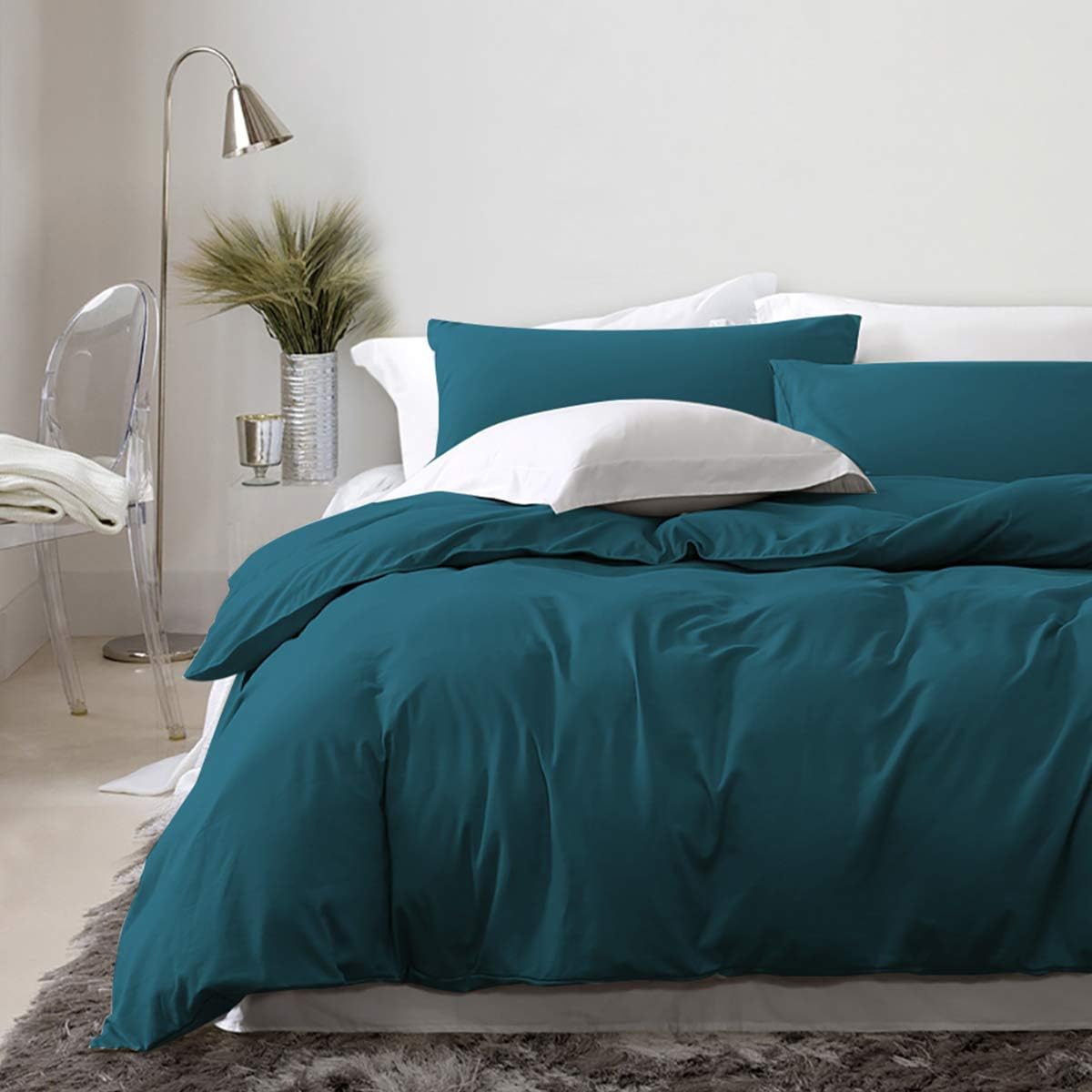 RUIKASI Super King Bedding Sets, 4 Piece Bed Set Superking Bedding