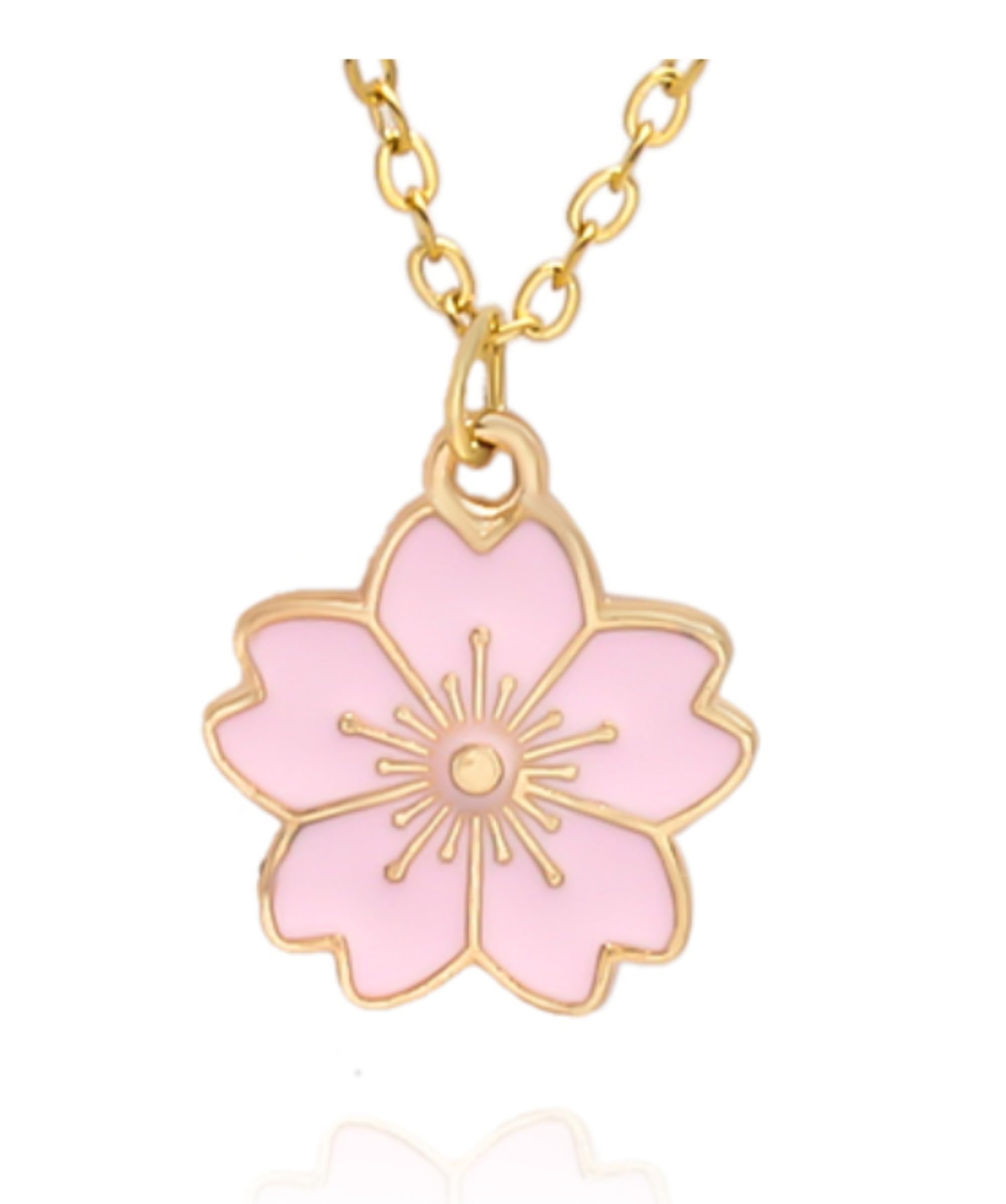 CrownOfRibbons Pink Flower Necklace, Pretty Floral Jewellery in an Organza Gift Bag