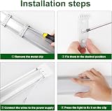 muzha 4 Packs LED Batten Lights 4FT 40W 6500K Daylight Surface Mount view 5
