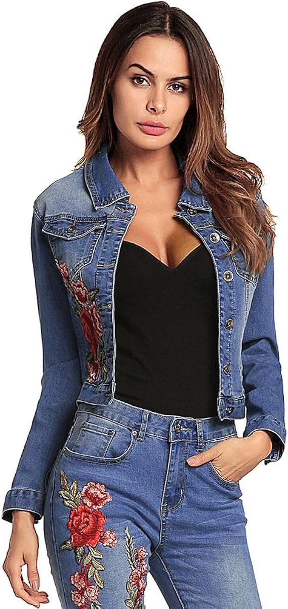 elastic denim jacket