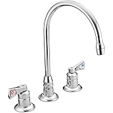 Moen 8227 Commercial M-Dura Widespread Kitchen Faucet 2.2 gpm, Chrome