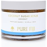 Pure Fiji Coconut Sugar Scrub 10.14 oz / 300 ml – Exfoliating, Moisturizing, Nourishing, Natural Body Scrub, Tropical Skincare, Sugar Polish, Glowing Skin (10.14 oz, Coconut)
