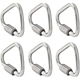 Cionyce M3.5 Delta Quick Links Triangle 1/8 Inch,6 Pcs 316 Stainless Steel Triangle Locking Quick Connector, Quick Link Chain Heavy Duty Chain Connector - 330lbs Capacity