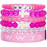 KZL WWJD Braided Rope Bracelet Cross Crystal Beaded Stretch Bracelets What Would Jesus Do Clay Bracelet Set Handmade Woven Wristbands Bracelet Faith Religious Easter Christian Jewelry