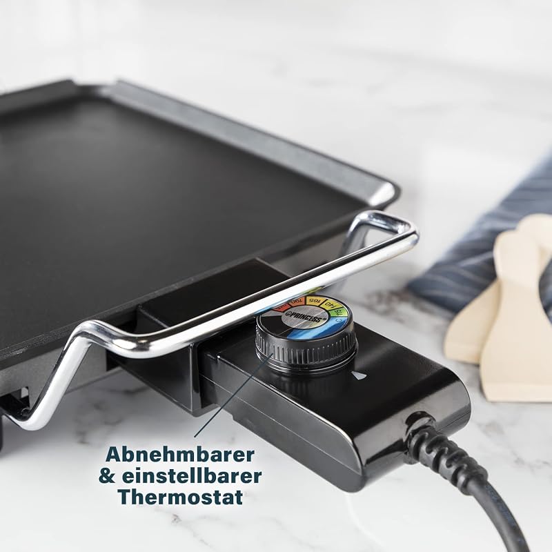 Plancha Chef Mini Classic schwarz 28 x 28 cm 4 Personen 1900 W Aluminium, 01.102210.01.005