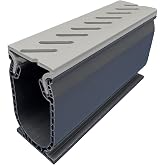 Stegmeier Frontier Deck Drain PRO - Grey (5' Sections) (Total: 40' per carton), Gray