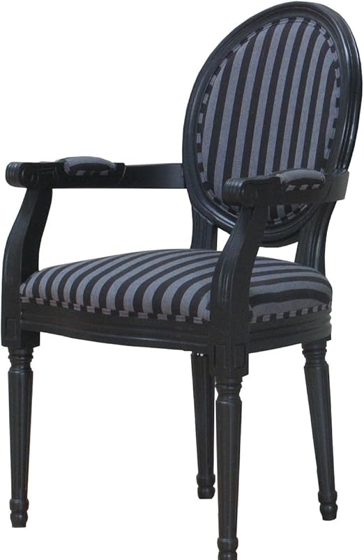 Moebelnet Barock Esszimmerstuhl Rokoko Stil Antik Schwarz Mit Armlehne Amazon De Kuche Haushalt