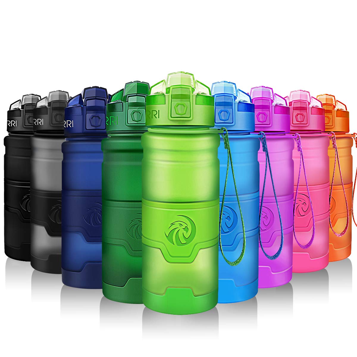 ZORRI Water Bottles, BPA Free Leakproof 32oz 1 litre Water Bottle for Kids|Eco Friendly Tritan Sports Water Bottle for Cycling,Running,Gym,Outdoor|With Fruit Infuser, Bottle Brush|1-Click Flip Top Lid