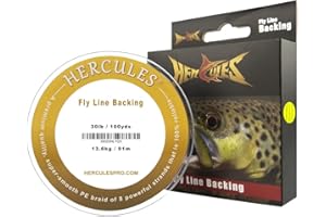 HERCULES Braided Fly Line Backing 20lb 30lb, 100Yds 300Yds, with Long-Lasting Color