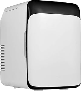 VEVOR Mini Fridge, 10 Liter Portable Cooler Warmer, AC/DC Skincare Fridge, Stylish Look Compact Refrigerator, Lightweight Beauty Fridge, for Bedroom Office Car Boat Dorm Skincare Cosmetic Medicine