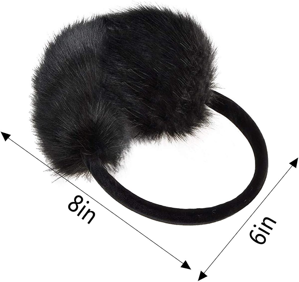 MADHOLLY 2 Pack Faux Fur Earmuffs- Big Winter Outdoor Soft Warm Thick Faux Fur Ear Warmers for Womens Men, Black&Grey at  Women’s Clothing store