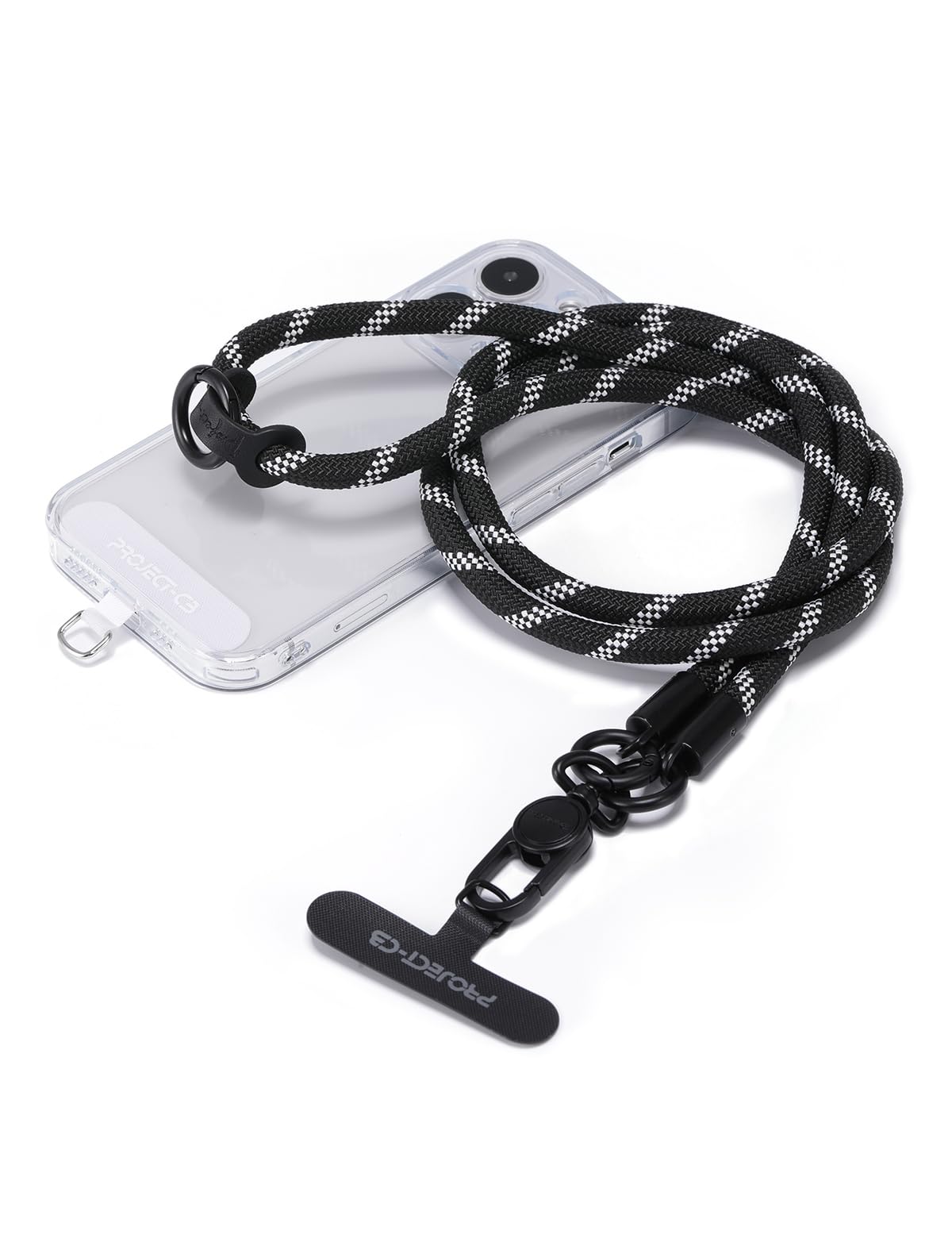Photo 1 of project-cb Phone Lanyard×1,Phone Tether Tab×2,Cell Phone Lanyards for Around the Neck,Rope Lanyard,Universal Adjustable Phone Strap Crossbody,Cell Phone Chain(Blackshadow)