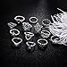 LJZspangle 13 Pcs Vintage Women Mid Ring Set Flower Love Heart Rhinestone Joint Knuckle Nail Midi Ring Set