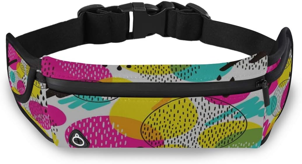 HUCG Fanny Pack Colorful Vector Seamless Pattern Geometric