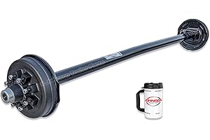Rockwell American 7,000 lb Electric Brake Trailer Axle – 85” Hubface / 70” Spring Center – 8 Lug, 6.5” Bolt Pattern