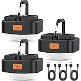 FLY2SKY LED Camping Lights 3Pcs Black Tent Light