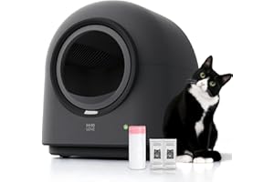 ABRCT L1 Self-Cleaning Litter Box Automatic Electronic Hands-Free Smart Robot self Cleaning Litter Box - Safe Anti-Pinch,with Deodorizer and Liner and Litter Mat for Multiple Cats