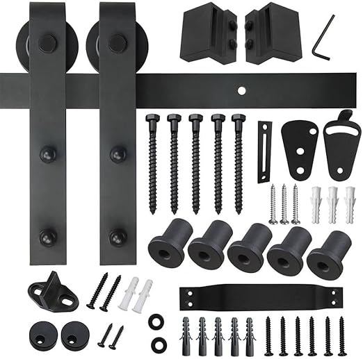 Sliding Barn Door Hardware 6ft Kit Include Handle And Lock 6mm