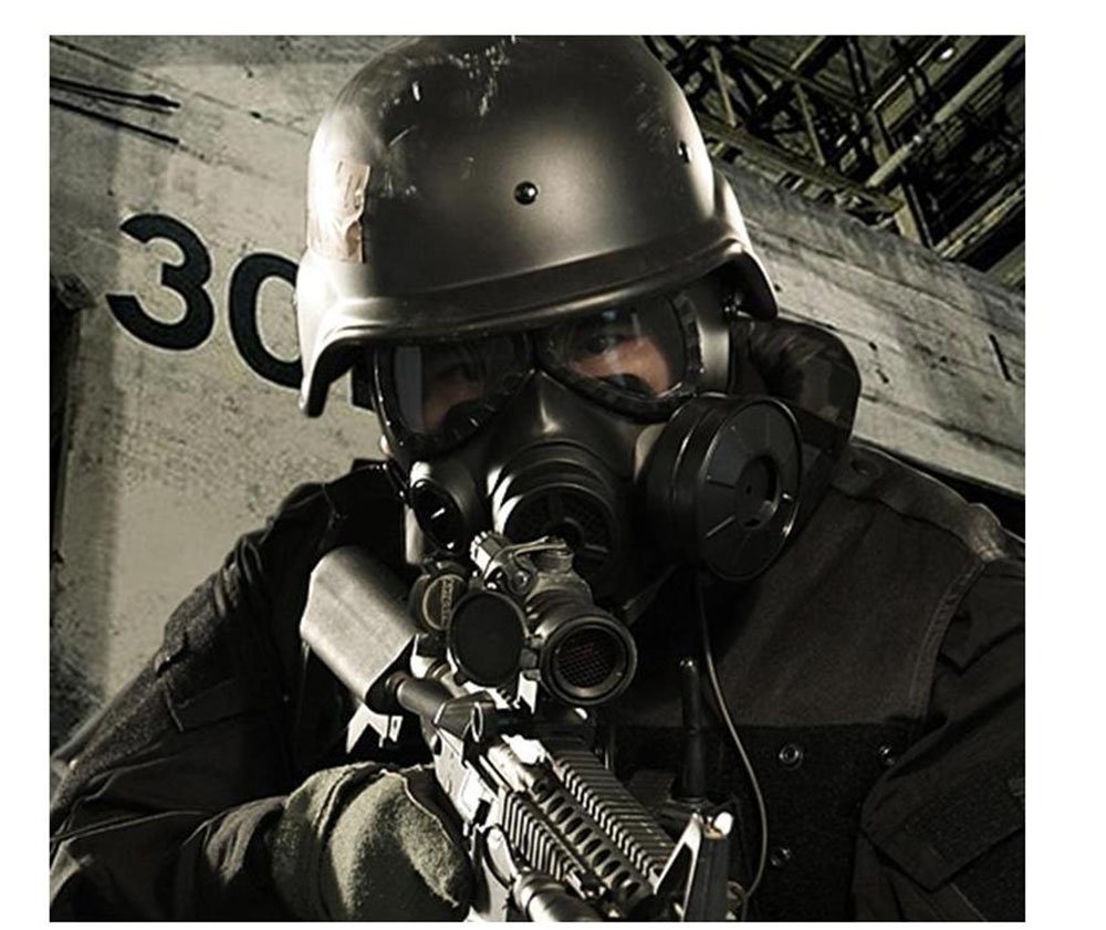 Airsoft Tactical Full Face Mask With M88 Helmet – Adjustable Protective Mask, Eye Protection For Airsoft, CS Games, Cosplay