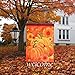 AerWo Welcome Pumpkin Fall Garden Flag 12“×18”, Double-Sided Decorative Fall Autumn Harvest Yard Flag (Pumpkin, Sunflower & Welcome)