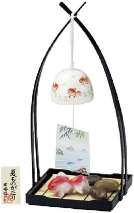 Amazon 夏の置物 インテリア 小物 可愛い 涼しげな 置物とインテリア 涼風おくりもの 金魚風鈴セット 置物 オブジェ オンライン通販