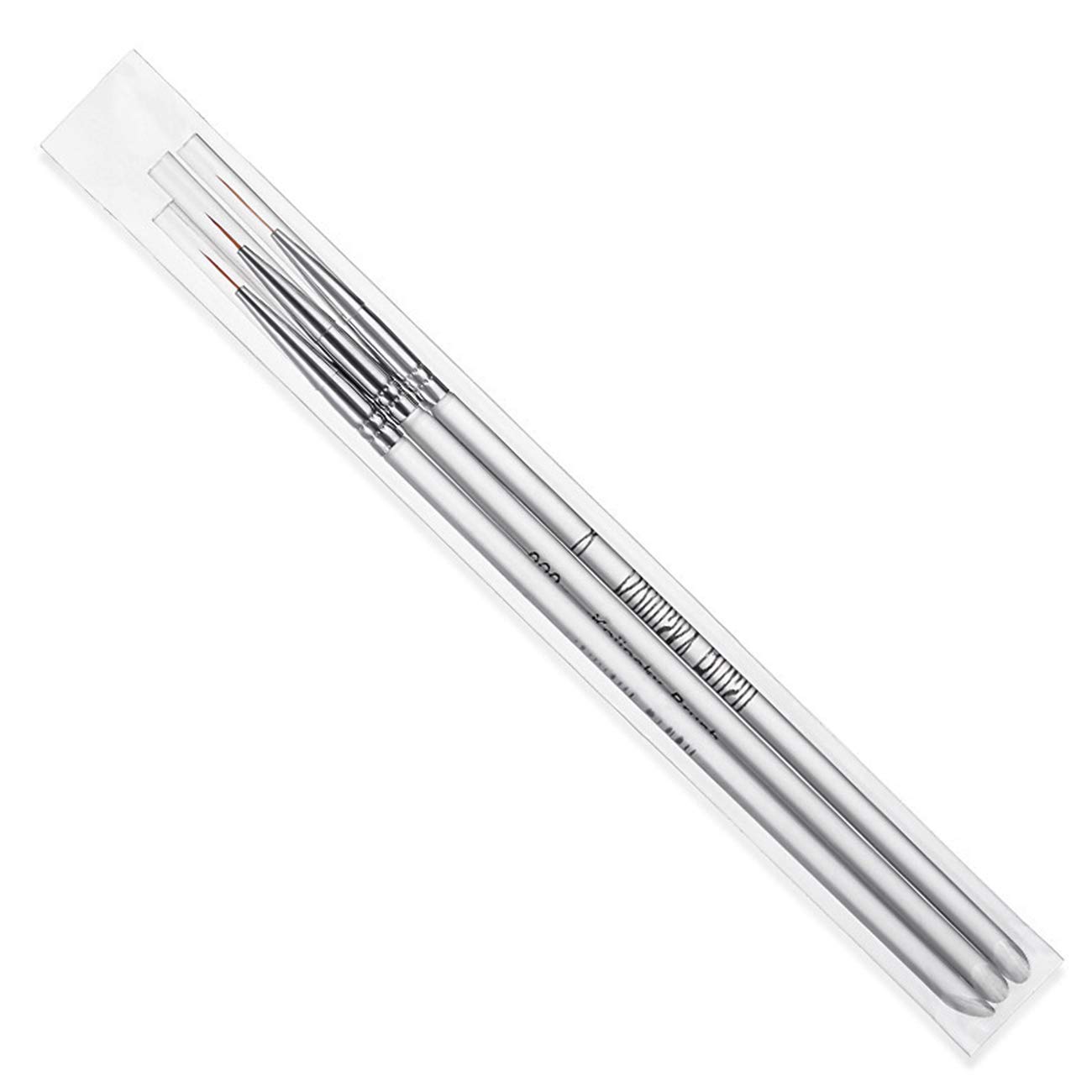 Tinsow 3pcs Professional Nail Art Brush Set Liner Pens Striping Brushes for Short Strokes, Details, Blending, Elongated Lines etc : Beauty