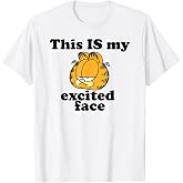 Garfield This is My Excited Face Sarcastic Cartoon Cat T-Shirt