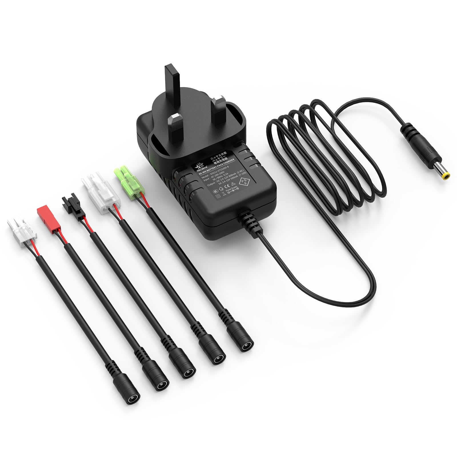 Tamiya Universal RC Battery Charger - 2.4V to 12V, NIMH/NICD, SM-2P/JST/Huanqi Connector