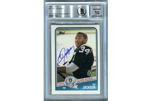 Bo Jackson 1988 Topps Football Autograph Auto Rookie Card #327 - BAS 10