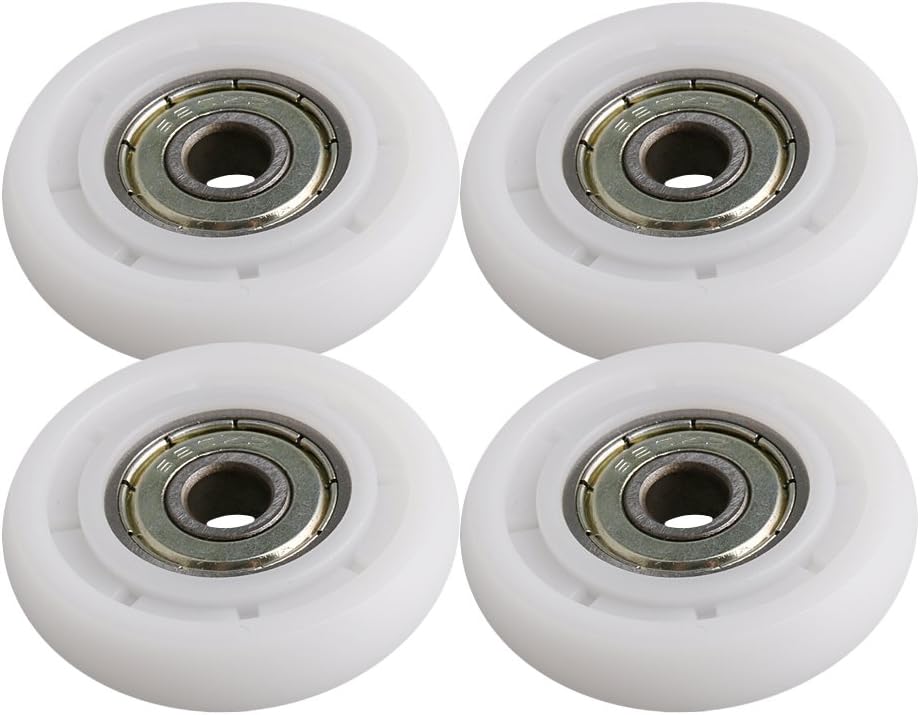 BQLZR 6 x 35 x 8 mm Blanc Pom Plastique Roulement en acier à roulement à billes Guide Poulie