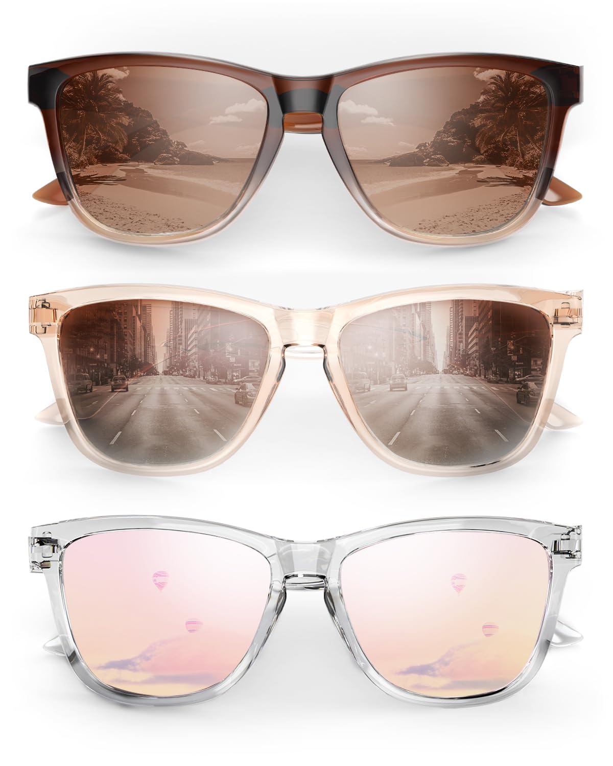 Photo 1 of QALLY Sunglasses-women Polarized Sunglasses-womens: Trendy Sun Glasses polarized UV400 Protection Fashion Sun glasses