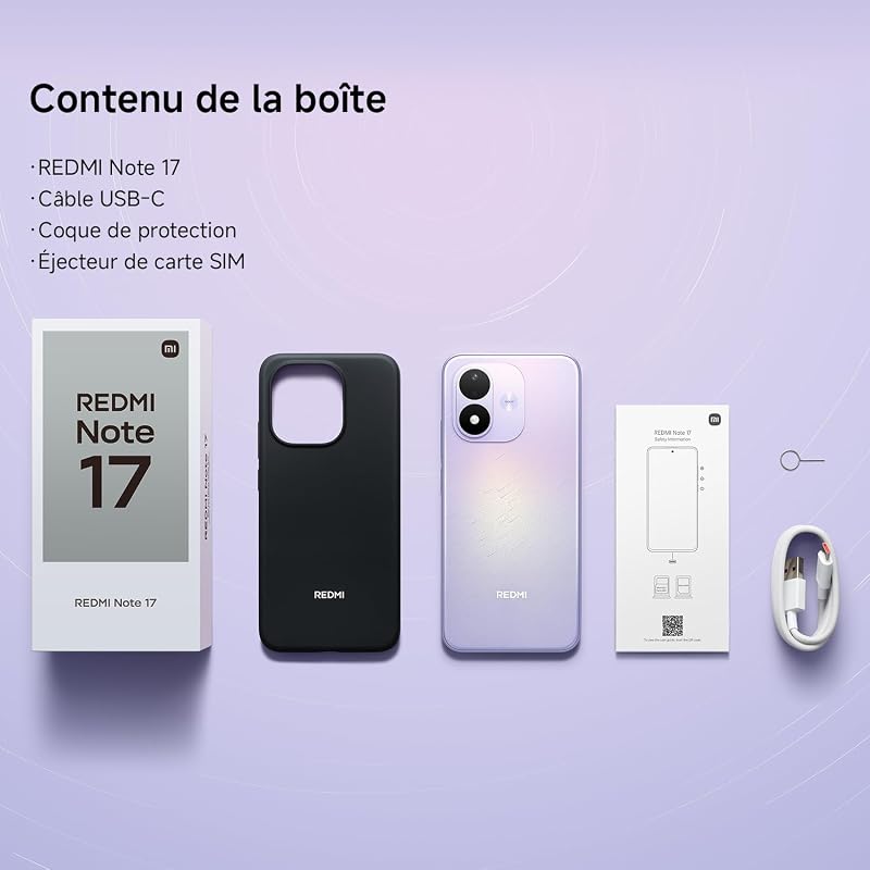 REDMI Note 17 5G, Smartphone 6+256 Go, Noir, Batterie 7700 mAh